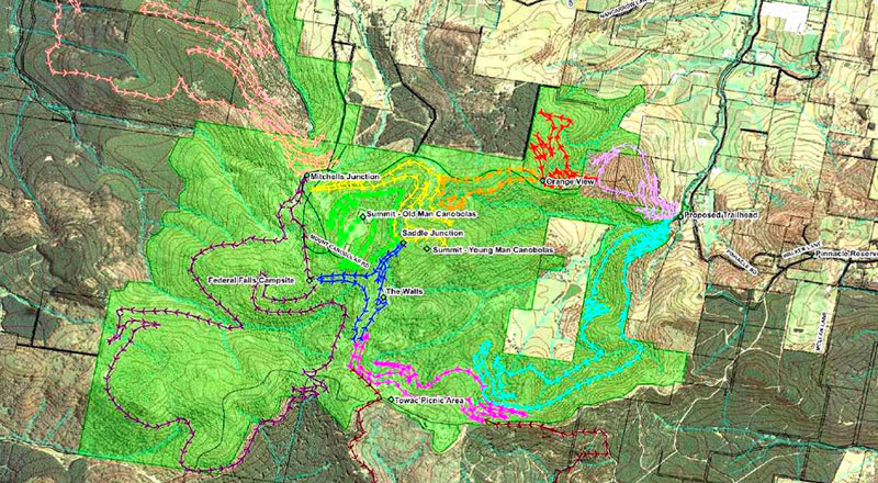 65KM of mountain Bike trails proposed at Mt Canobolas